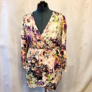 Gorgeous Long Sleeve Floral Mini Dress